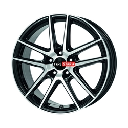 ANZIO Split 7x18 5x114.3 ET38 diamant schwarz frontpoliert