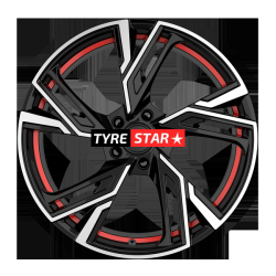 MAM RS5 7x16 5x120 ET35 BLACK FRONT POLISH RED INSIDE